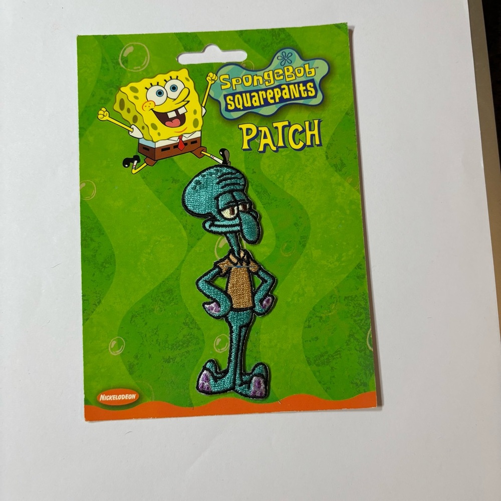 Nickelodeon SpongeBob SquarePants Squidward Patch - Green and Blue Vintage